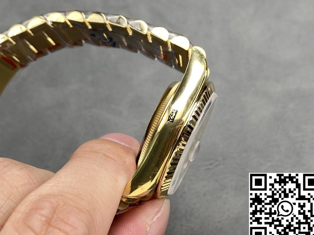 M128238-0113 QF Date Rolex White v5 987 Dial Day Yellow Tungsten Steel Gold Resilient 36mm Factory 0719